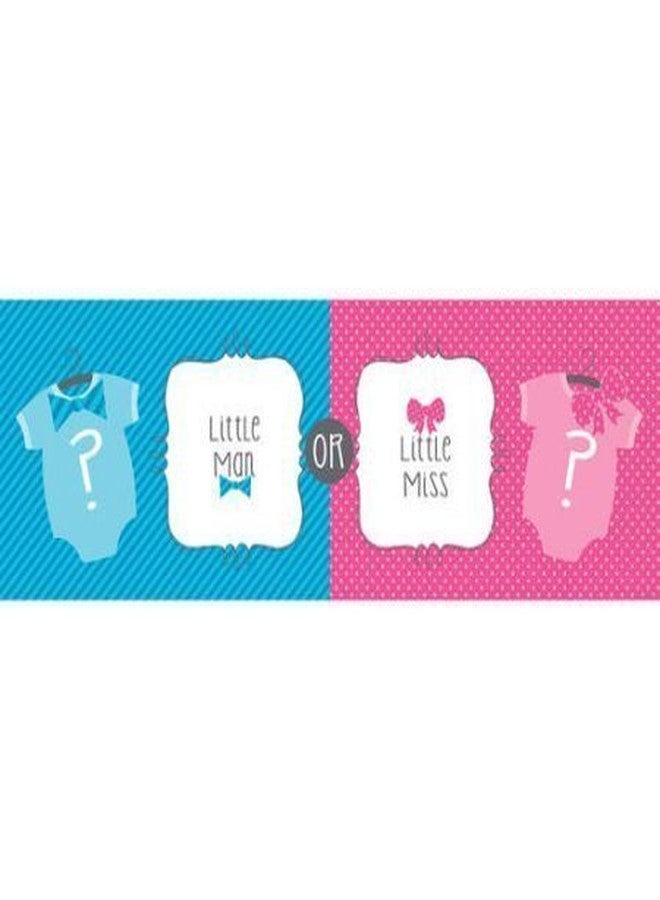 Creative Converting Baby Shower Little Man or Little Miss Giant Baby Shower Banner - Image 1